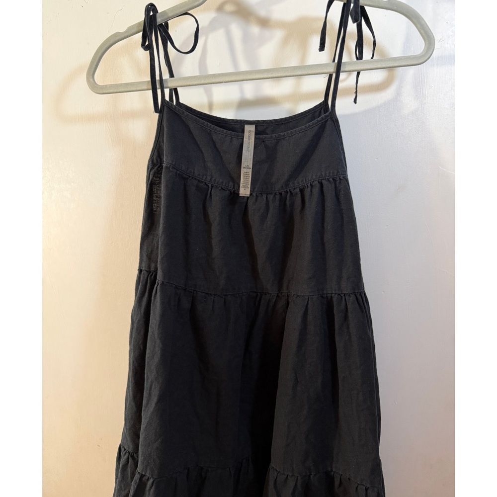 Victoria's Secret natural fiber Charcoal tunic blouse